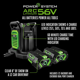 EGO Power+ action shows efficient snow clearing
