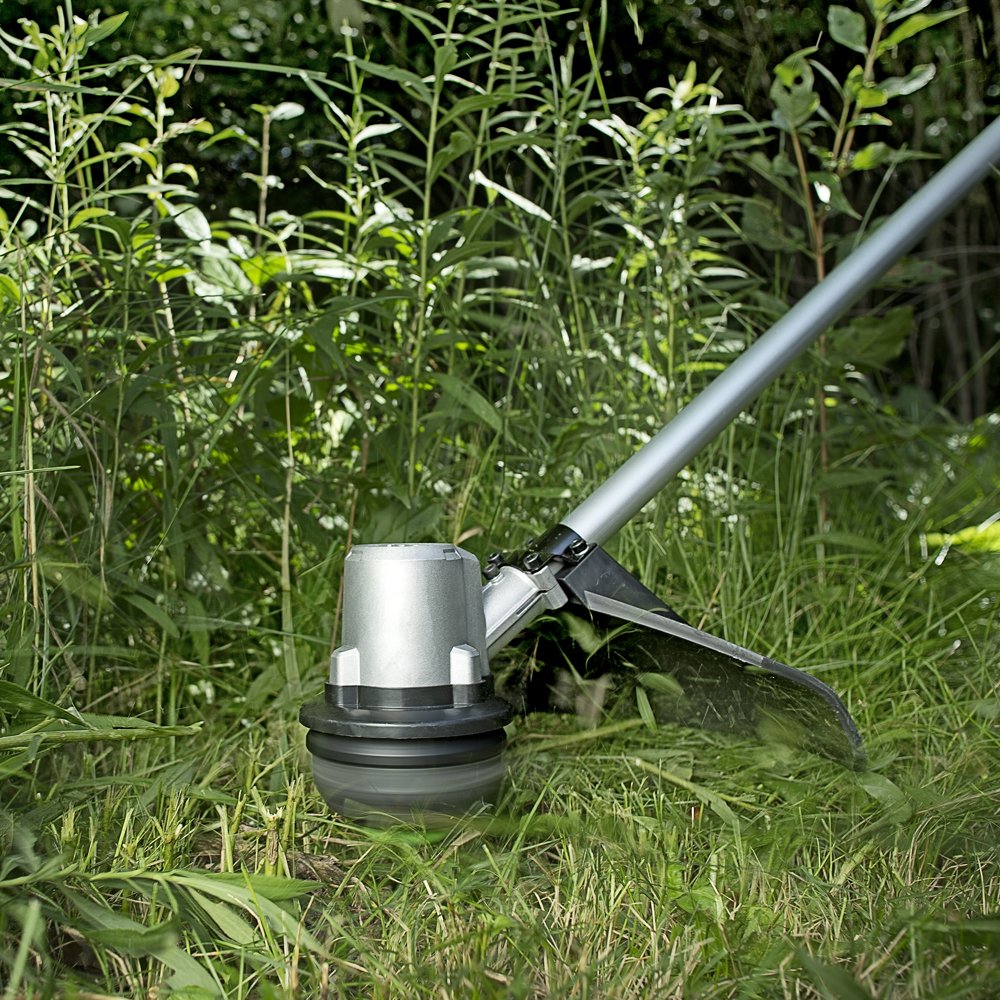 EGO Power+ ST1500-S extended aluminum shaft reaches hard-to-reach edges.