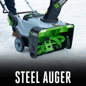 EGO Power+ weather-resistant body withstands harsh winter conditions