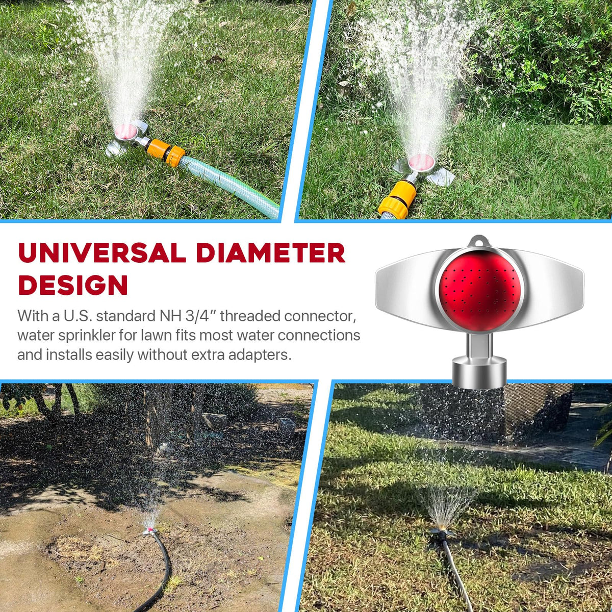 Ehaijia 360° coverage image showing gentle water flow for seedlings.