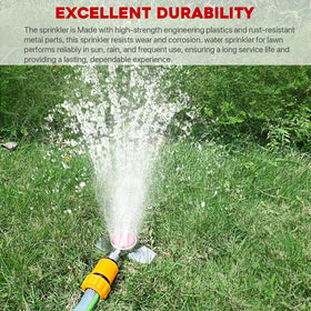 Ehaijia wide-application sprinkler for lawns, gardens, patios, and greenhouses.
