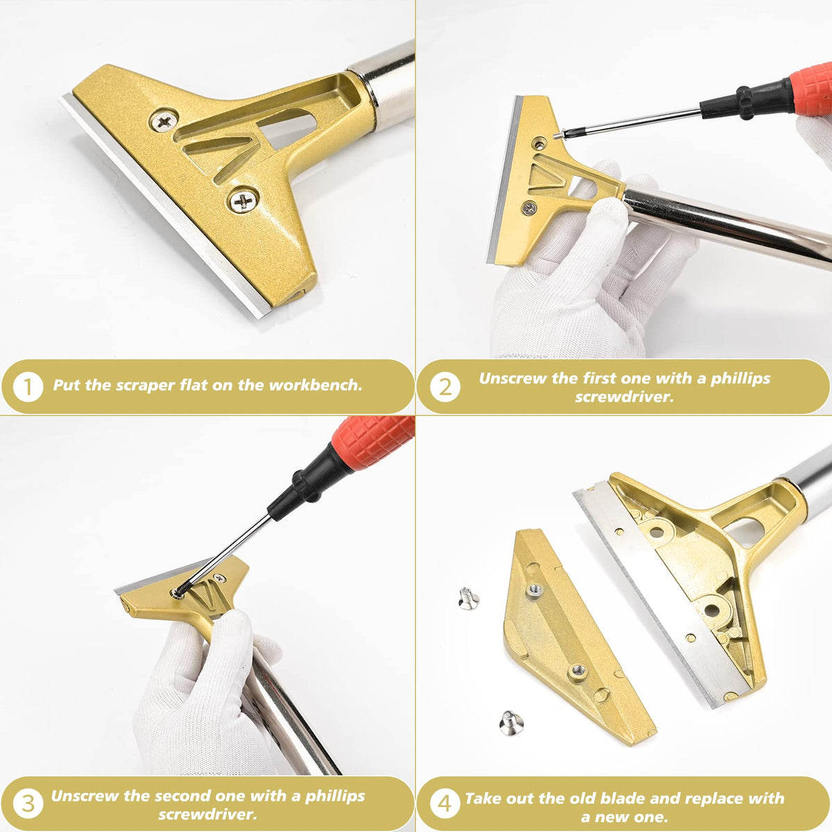 EHDIS 4-inch metal blade ready for fast stain removal on grills