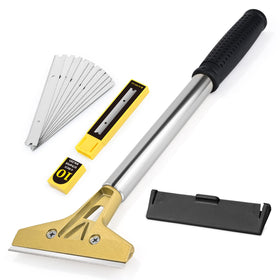 EHDIS flat-top grill scraper with razor blade for efficient griddle cleaning