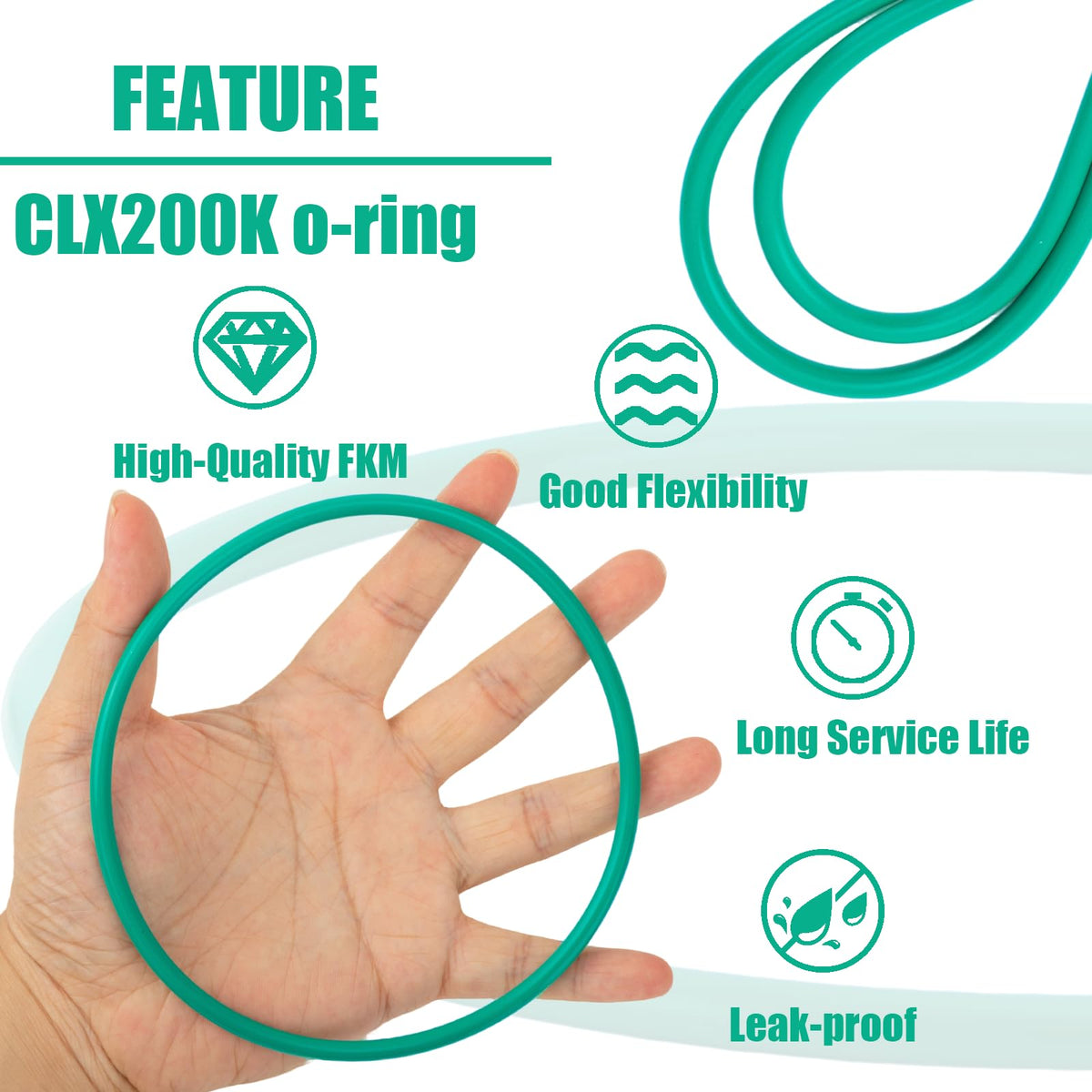 No-tools installation by Eiahonen CLX200K O-Ring for easy replacement.