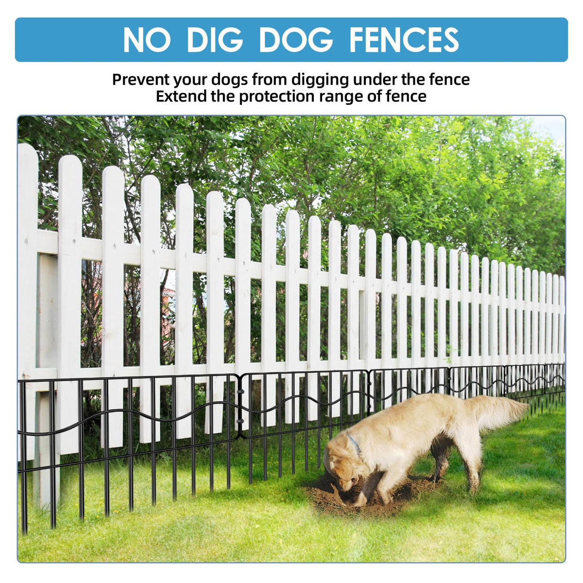 Eibikdi 40ft no-dig fence outlines custom garden borders.