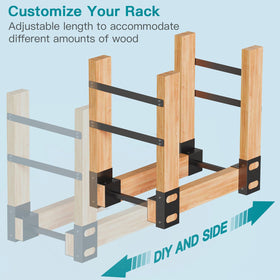 Eibikdi easy assembly firewood storage rack for quick setup.