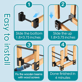 Eibikdi set of 4 brackets with end plates and screws ready.