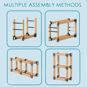 Eibikdi outdoor rack in a backyard corner keeps firewood tidy.
