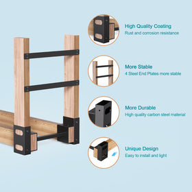 Eibikdi brackets kit image highlights modular setup options for fireplaces and pits.