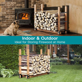 Eibikdi fire pit scene shows easy assembly and sturdy support.