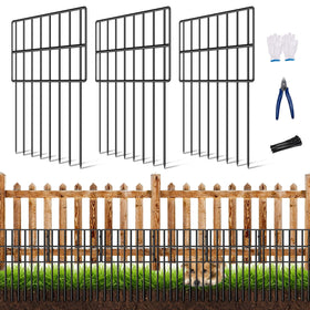 Eibikdi garden barrier panel protects beds with 17-inch height.
