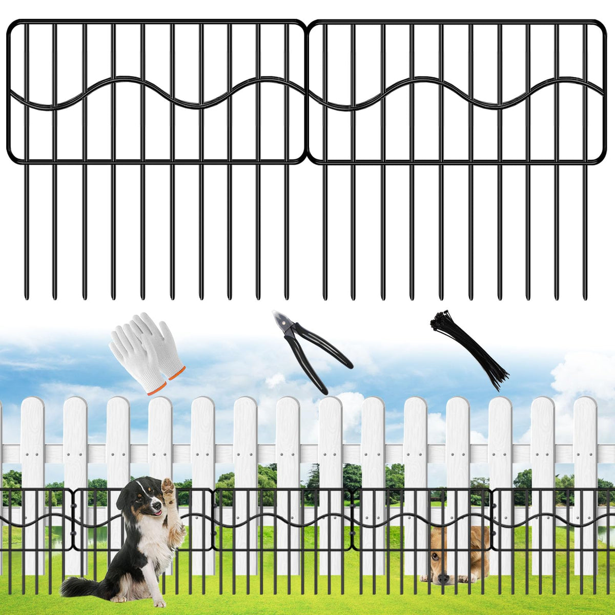 Eibikdi garden fence with a wavy design protects borders and adds decor.