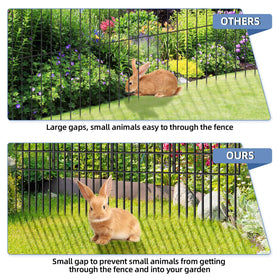 Eibikdi rustproof metal fence offers durable outdoor protection.