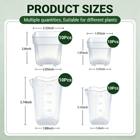 Eichopmen 20-pack self-watering pots in 2.5-inch size for larger starters and succulents.