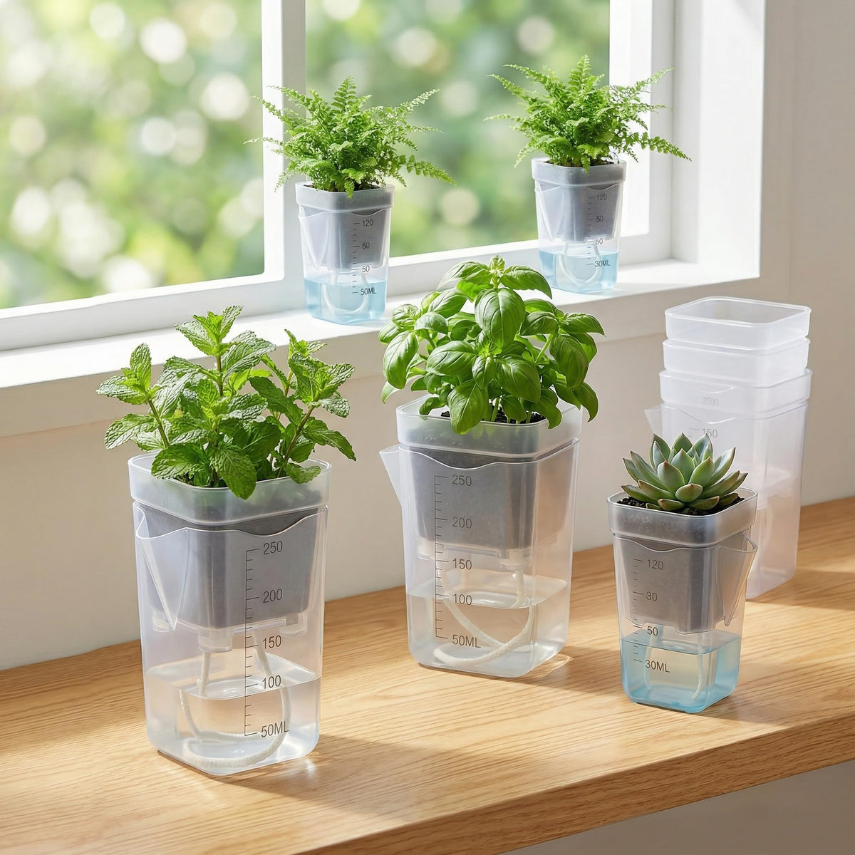 Eichopmen plant-labels and watering rope help stay organized during propagation.