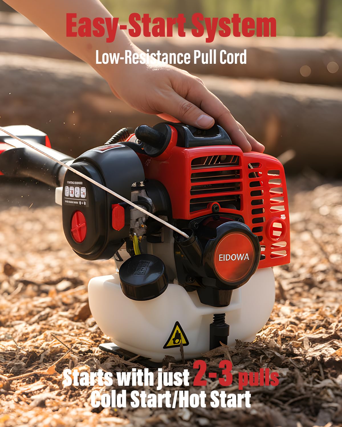 EIDOWA durable steel construction withstands demanding yard work.