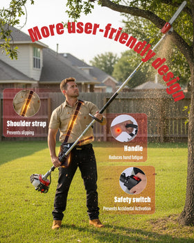 EIDOWA ergonomic handle design reduces fatigue during long trimming sessions.