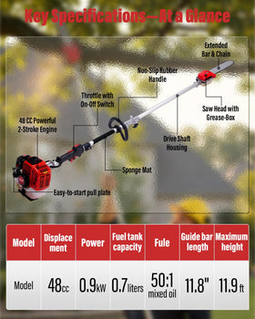 EIDOWA safe limb pruner demonstrates secure ground-based pruning.