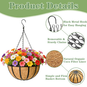 EIMQUVW four-pack planter baskets perfect for versatile indoor and outdoor decor