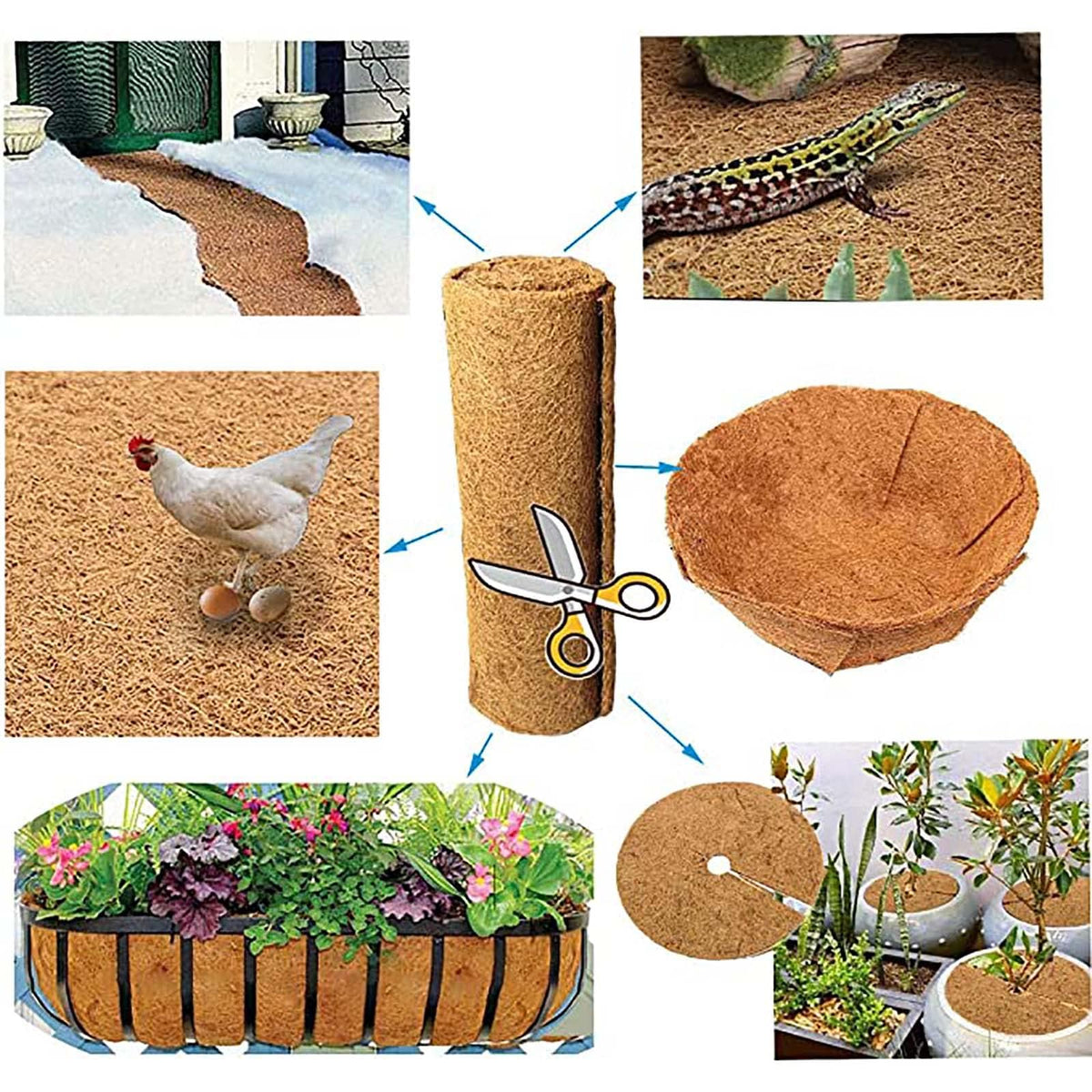 EIMQUVW coconut coir liner cut-to-size for flexible DIY projects