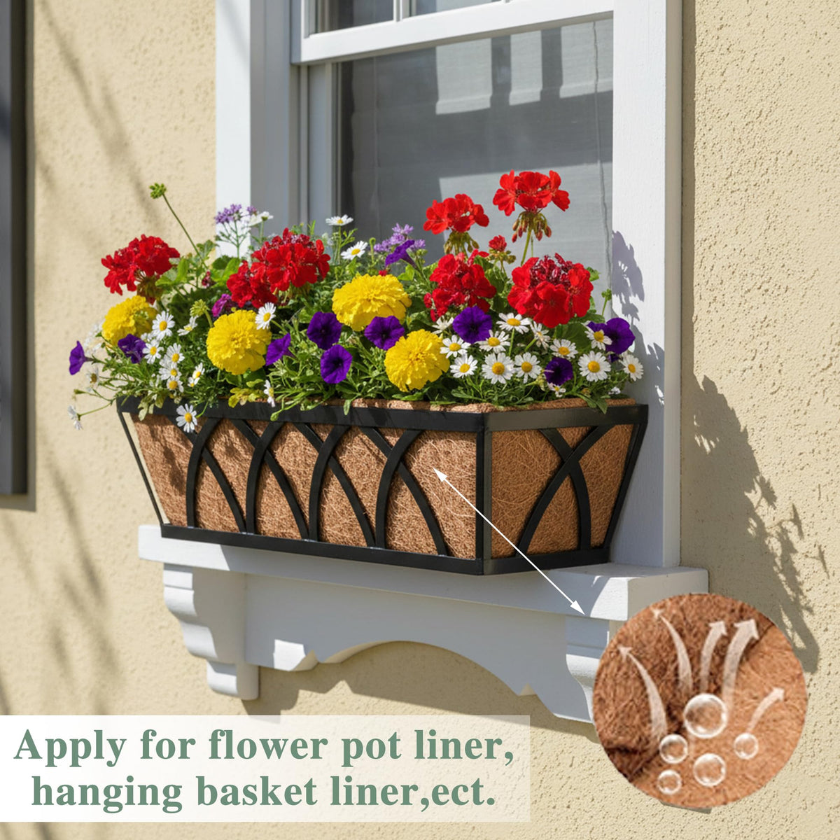 EIMQUVW coconut planter liner promoting root airflow