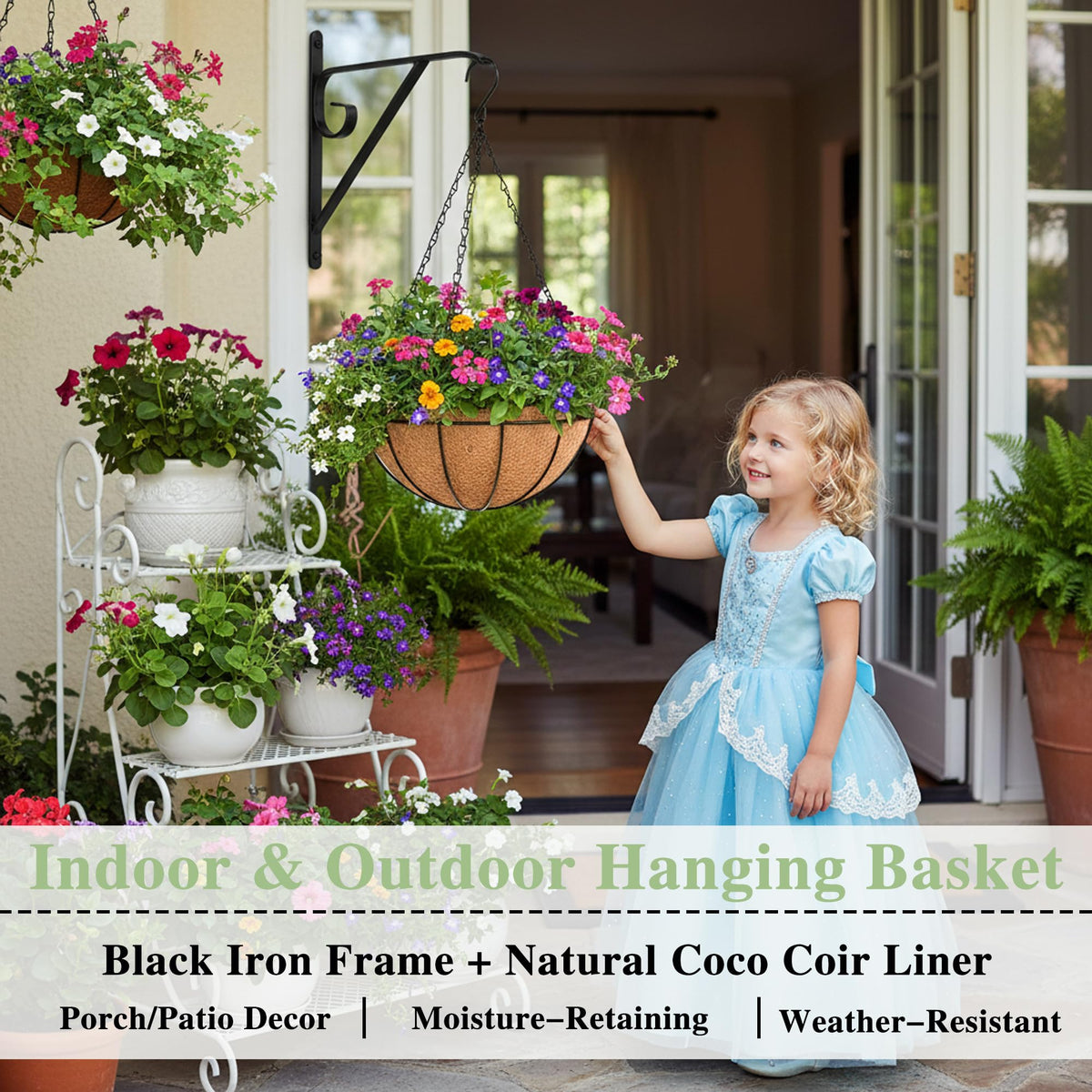 EIMQUVW garden porch setup featuring planters