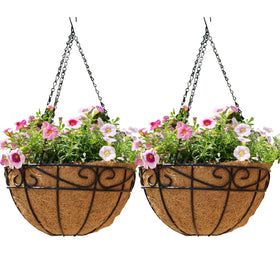 EIMQUVW outdoor metal hanging planter basket on wall for stylish garden displays