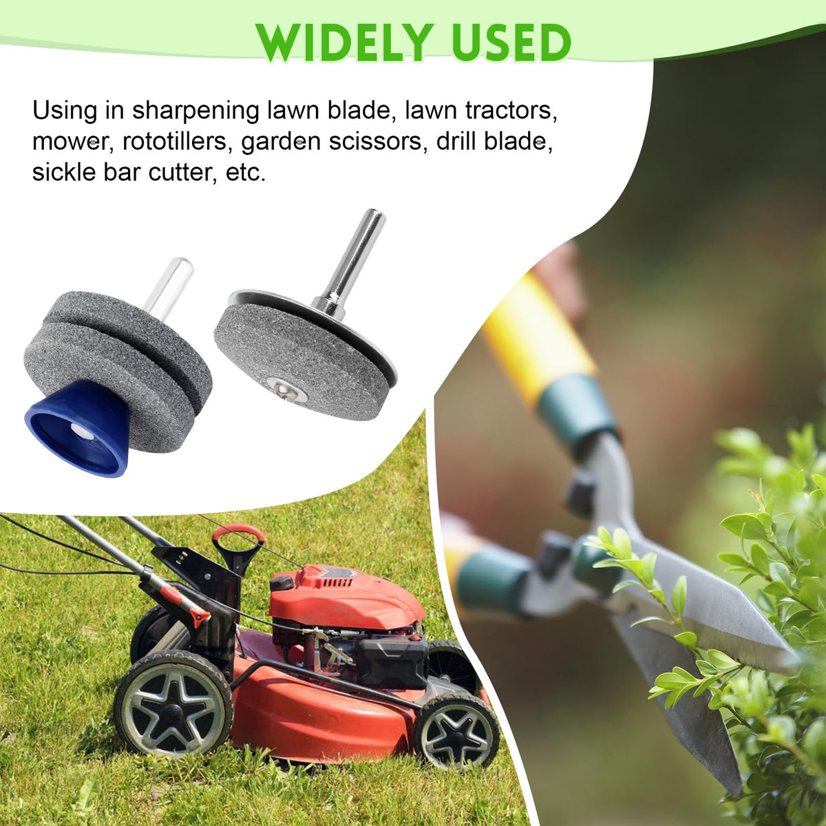 EINDER kit sharpening blades and garden tools efficiently in a workshop setting.