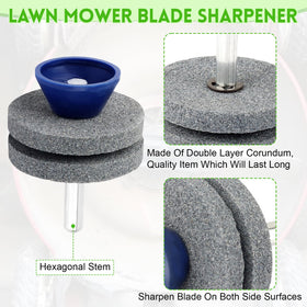 EINDER universal 1/4 inch shank sharpener shown fits most drills.