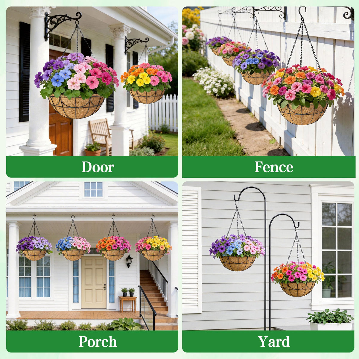 EINYEXW natural liner elevates garden decor with a lush, sustainable backdrop