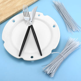Eiodoni clear twist ties 6in used to seal coffee bags and keep contents visible.