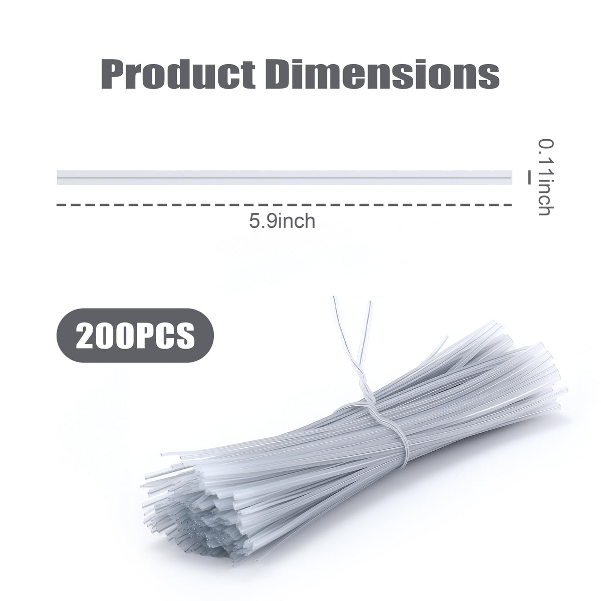Eiodoni clear twist ties 6in ideal for gift wrap and quick, neat closures.