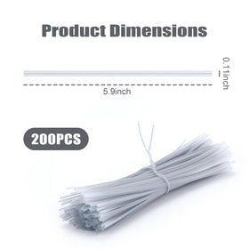 Eiodoni clear twist ties 6in ideal for gift wrap and quick, neat closures.