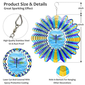 Eiryhope animated dragonfly spinning captures a 3D fluttering effect.