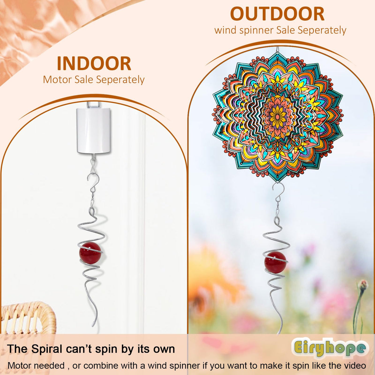 Eiryhope crystal glass ball shines colorful light in sunlight