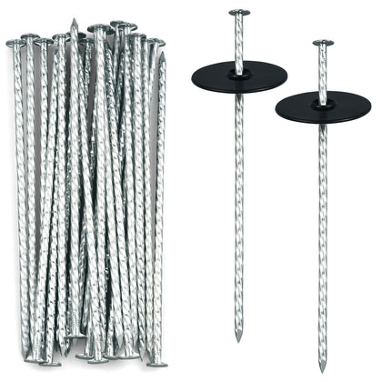 EISENSP spiral landscape stake closeup for secure anchoring in tough soil.