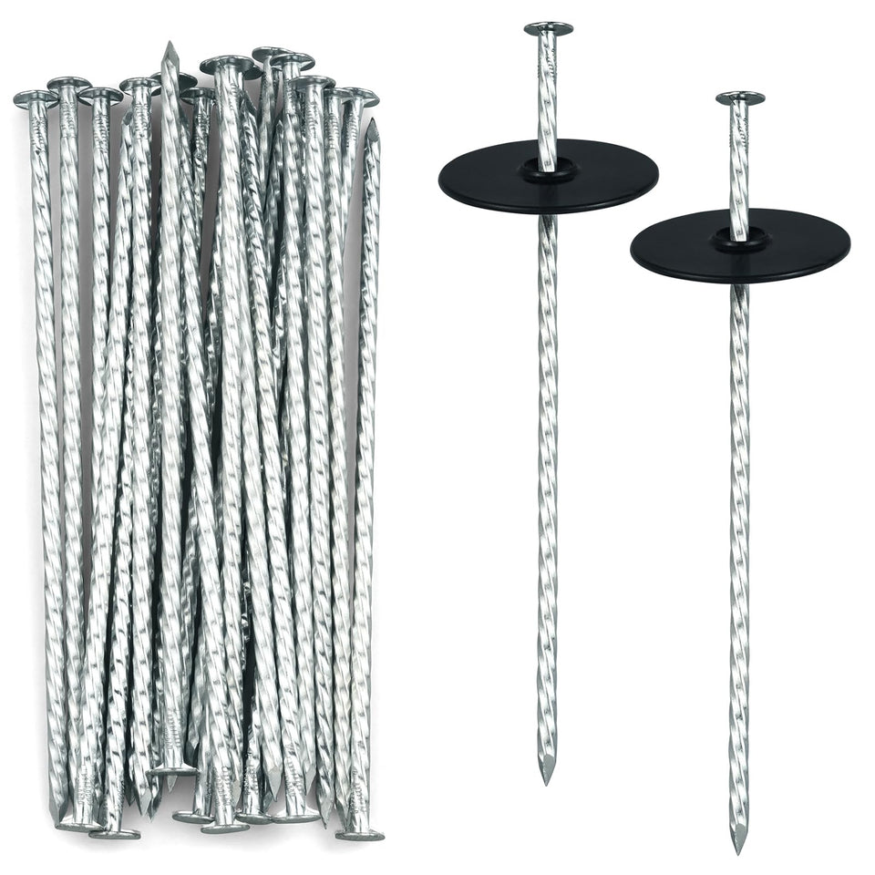 EISENSP spiral landscape stake closeup for secure anchoring in tough soil.
