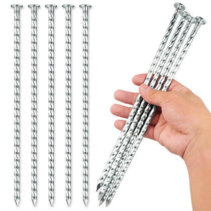 EISENSP 12-inch spiral stake demonstrates durable ground anchoring for edging and turf.