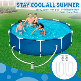 Eiszhjk easy installation with included clamps; quick setup for your pool.