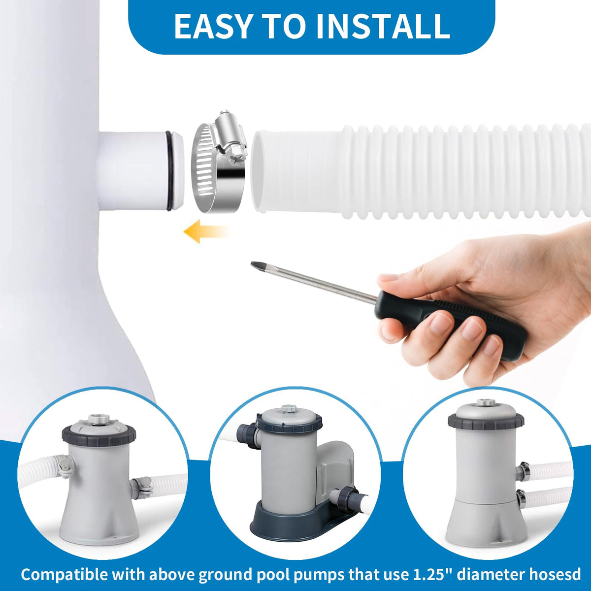 Eiszhjk hose uses flexible, durable plastic for long-lasting performance.