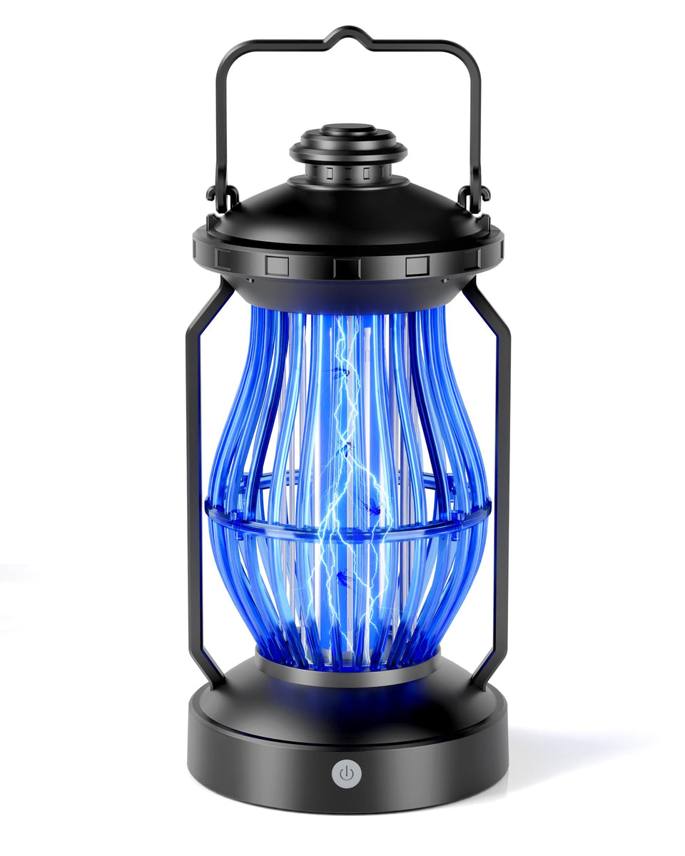 Ejonix rechargeable bug zapper, cordless-portable design supports versatile indoor or outdoor use.