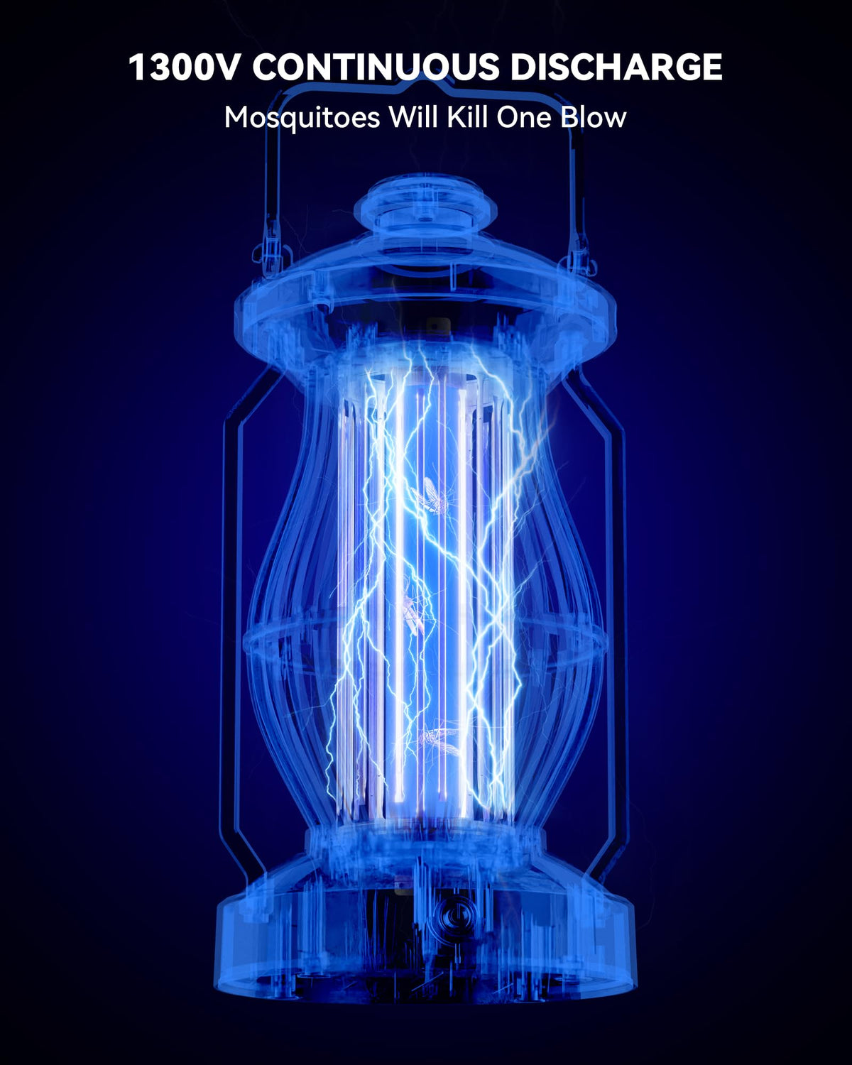 Ejonix bug zapper with hanging-design enables easy porch or tree placement.