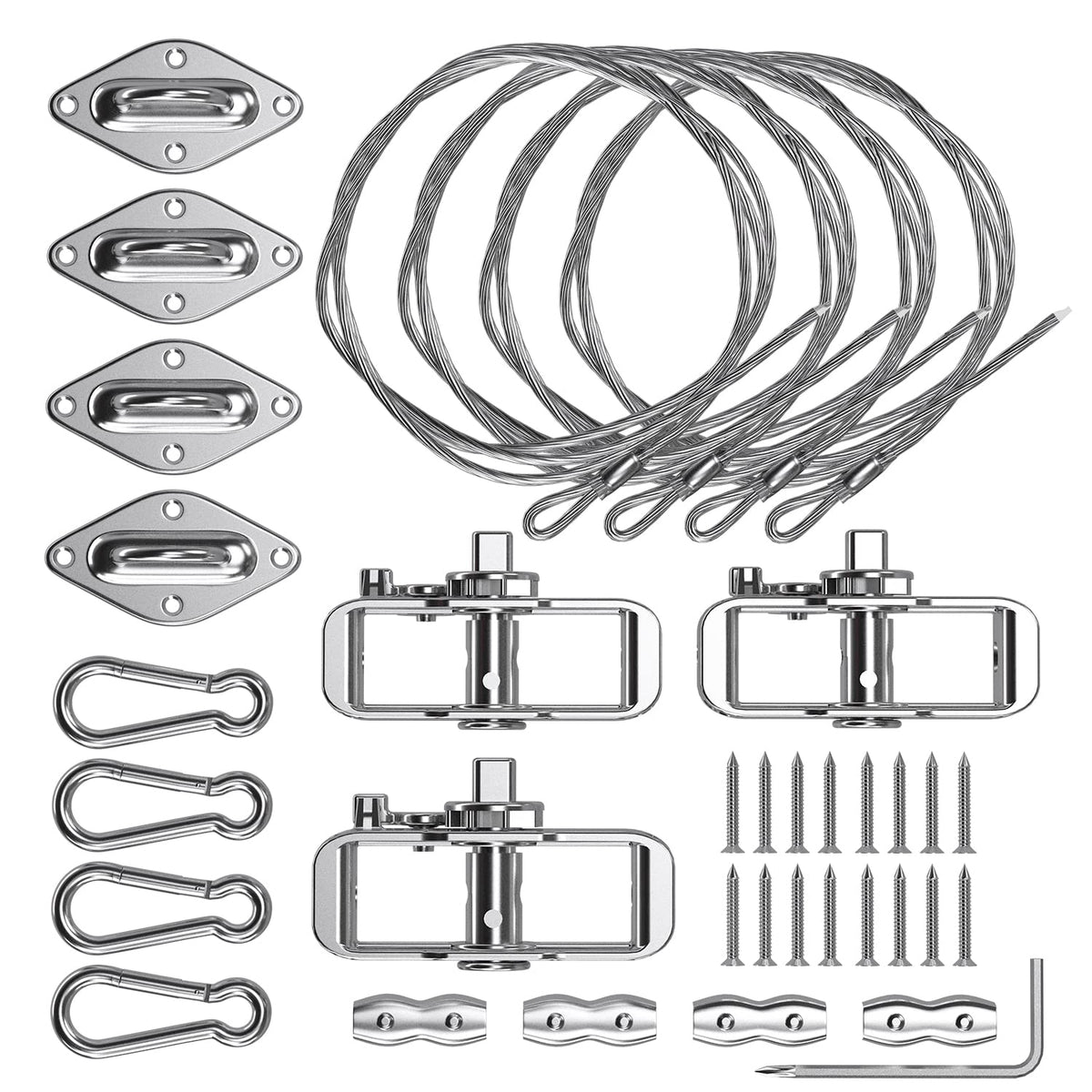 E&K Sun Shade hardware kit winches are built for secure, smooth tensioning.