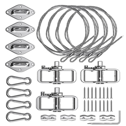 E&K Sun Shade hardware kit winches are built for secure, smooth tensioning.