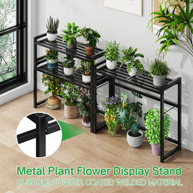 Ekisemio 3-Tier Stand side-by-side layout displays multiple plants stylishly.