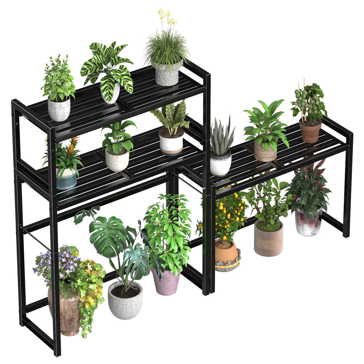 Ekisemio 3-Tier Stand stacked setup saves floor space in small apartments.