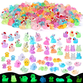 EKisemio glow resin duck figurine for shelves and glow