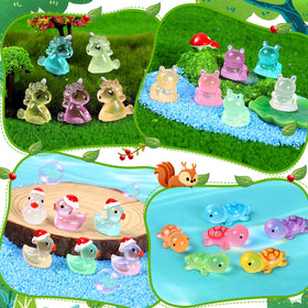EKisemio pack of resin figurines for micro landscape displays