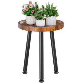 Ekisemio side table in walnut with raised edge complements contemporary interiors