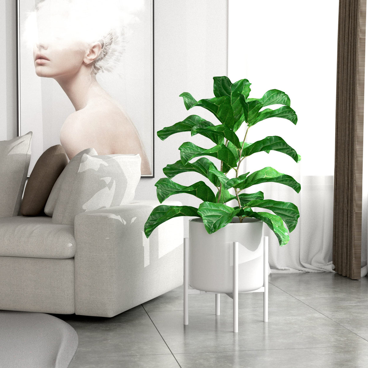 EKNITEY adjustable plant pot stand height options demonstrated by flipped orientation.